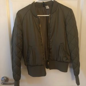 H&M olive bomber jacket